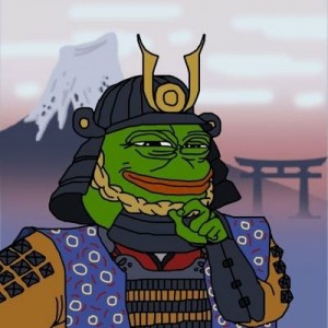 Создать мем: pepe, frog pepe, pepe самурай