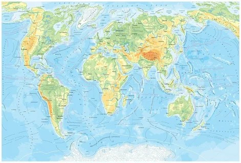 Create meme: world map geographical large relief, detailed geographical map of the world, physical map of the world