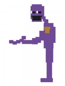 Создать мем: фиолетовый парень, фнаф фиолетовый человек из мини игры, перпл гай фнаф пиксельный