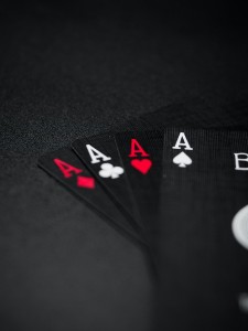 Create meme: card ACE, black background, ACE