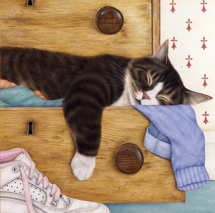 Create meme: artist Ann Mortimer, Anne Mortimer cats, Anne Mortimer paintings of cats