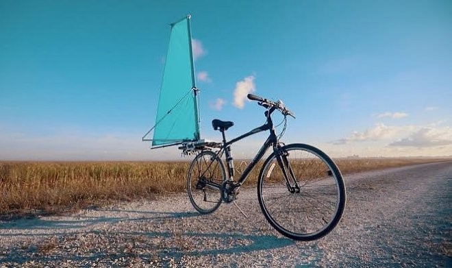Create meme: bike , a bicycle with a sail, bike bu