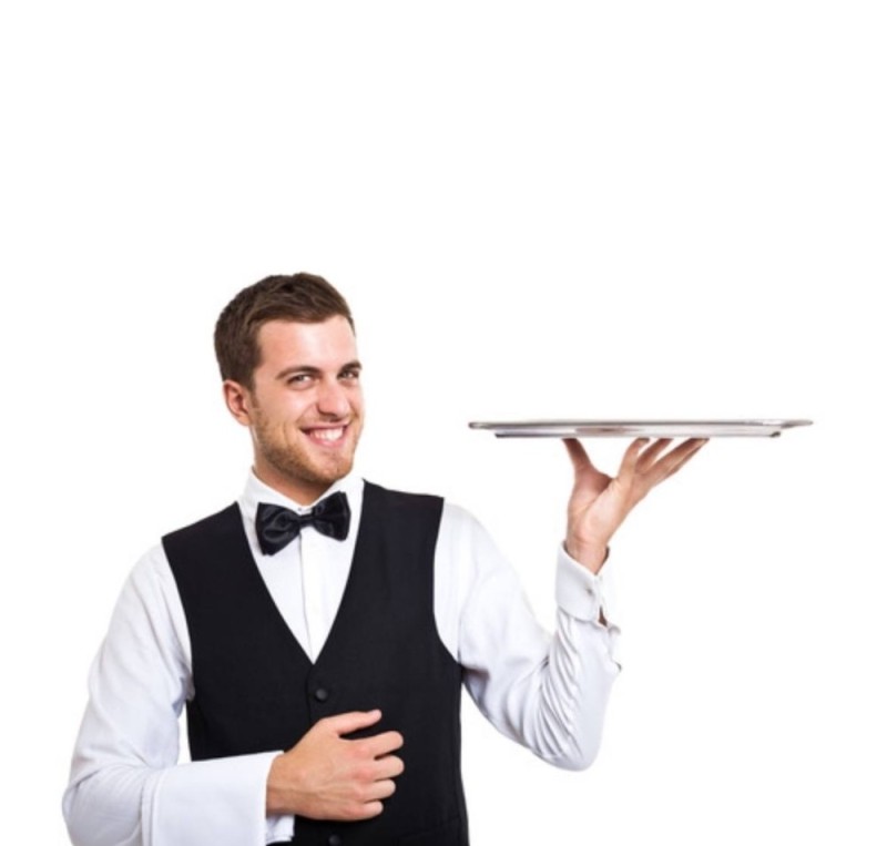 Create meme: profession waiter, the waiter in the cafe, waiter with tray