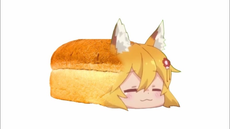 Create meme: senko khlebushek, senko san bread, senko baton