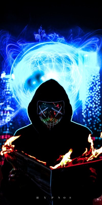 Create meme: neon mask, the guy in the neon mask, wallpaper