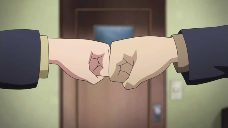 Create meme: anime handshake, anime , anime shaking hands