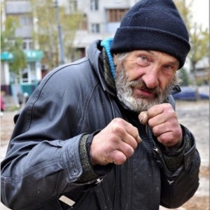 Create meme: memes about homeless people, bomgar, the homeless boxer