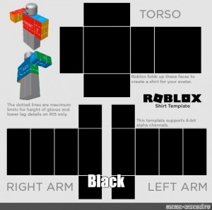 roblox shirt template black