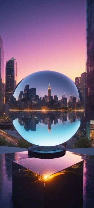 Create meme: the city is big, crystal ball, ball
