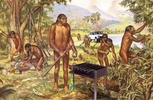 Create meme: primitive people, prehistoric man pictures, primitive communal system pictures