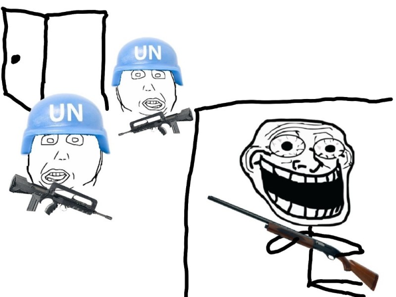 Create meme: i hate the antichrist, trollface with a gun, the trollface 