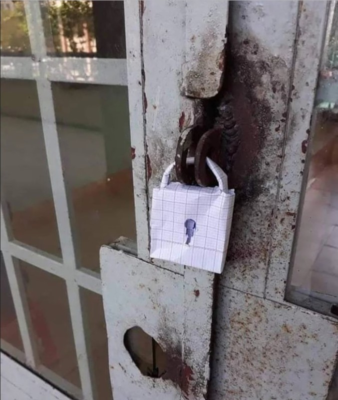 Create meme: lock key, door lock , padlock on the door