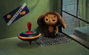 Create meme: scene from the cartoon Cheburashka, Cheburashka sad, Cheburashka cartoon