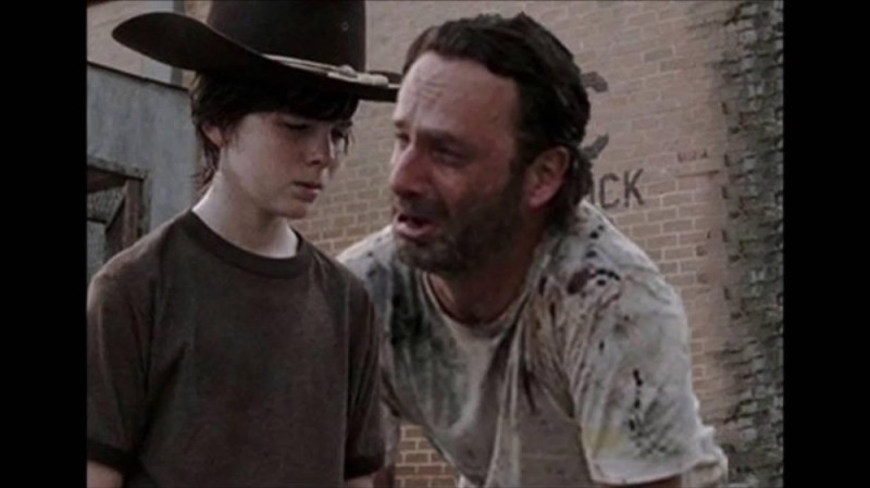 Create meme: the walking dead Rick, Carl grimes the walking dead, meme karl