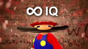 Создать мем: 8 iq мем марио, iq мем марио, mario meme