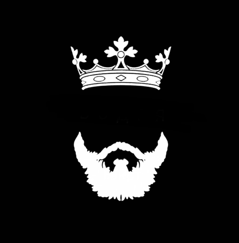Наклейка борода и корона