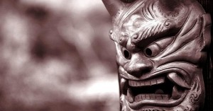 Создать мем: маска ханья бога смерти, японские маски монстров, маска самурая