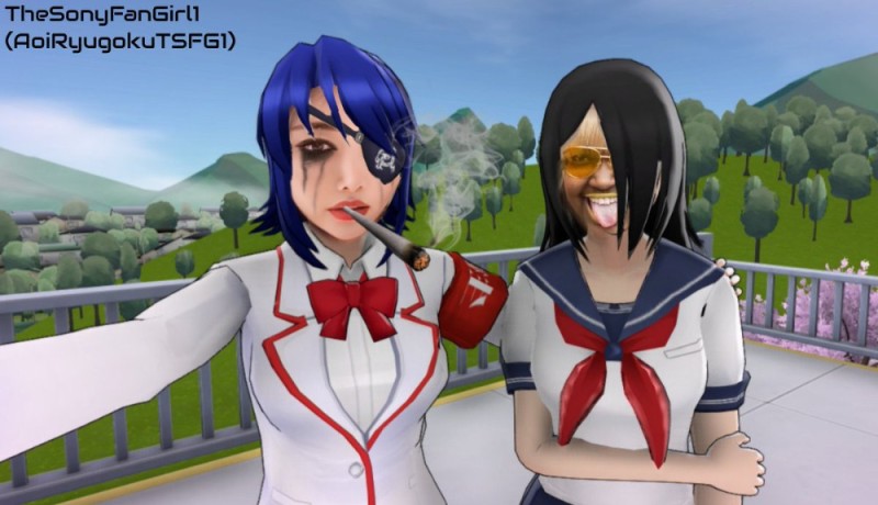 Create meme: yandere simulator, yandere simulator oka ryuto, Ayana Yandere simulator