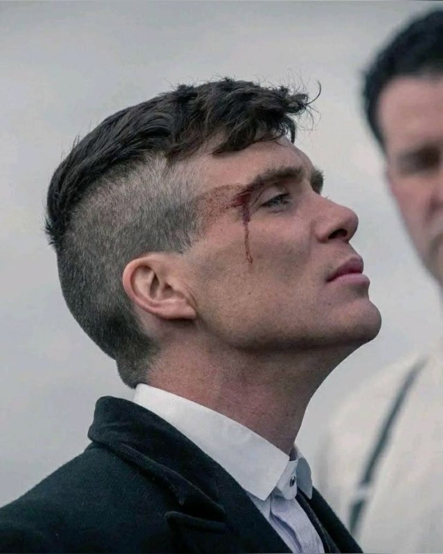 Create meme: Peaky blinders Tommy's hairstyle, Thomas Shelby haircut, Thomas Shelby haircut