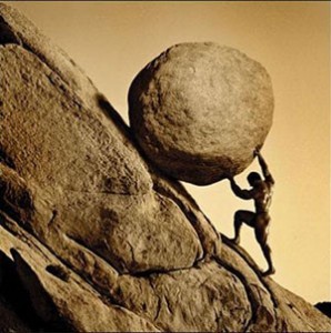 Create meme: Sisyphus, Sisyphean task, boondoggle pictures