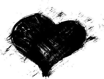 Create meme: the heart is black, black and white heart, a broken heart is black