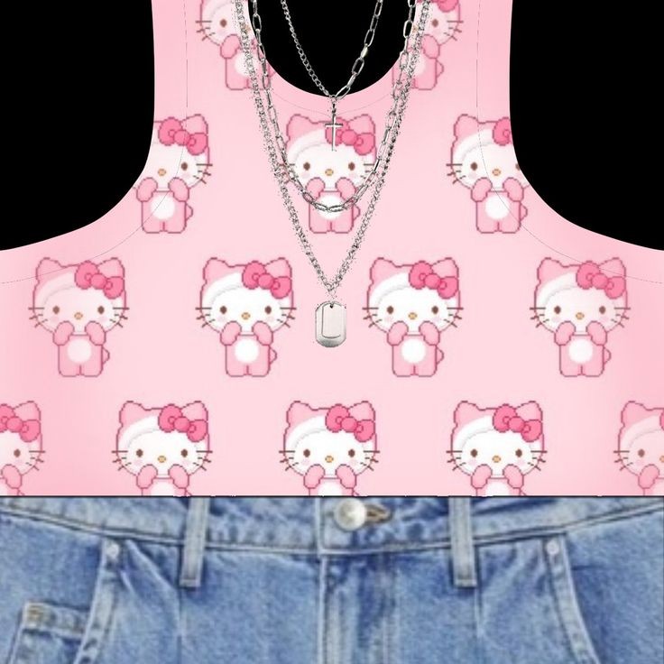 Создать мем: розовые футболки для роблокс, hello kitty, одежда для роблокса хеллоу китти