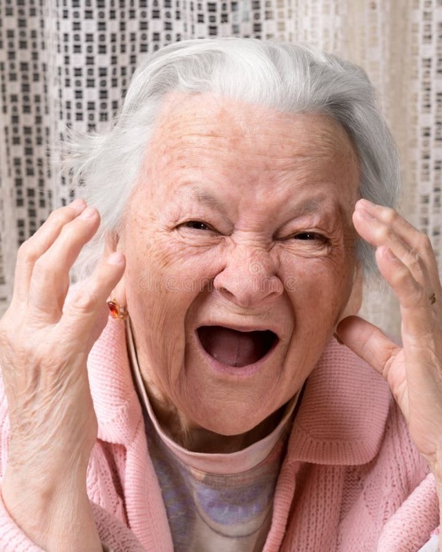Create meme: angry grandmother, grandma yells , old 