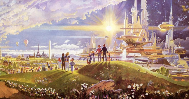 Create meme: The picture of the future, future , Robert McCall The City of the Future