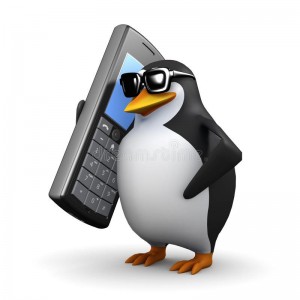 Create meme: the penguin with the phone, meme penguin phone