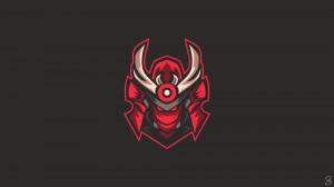 Создать мем: самурай лого, самурай логотип, esports logo samurai красные