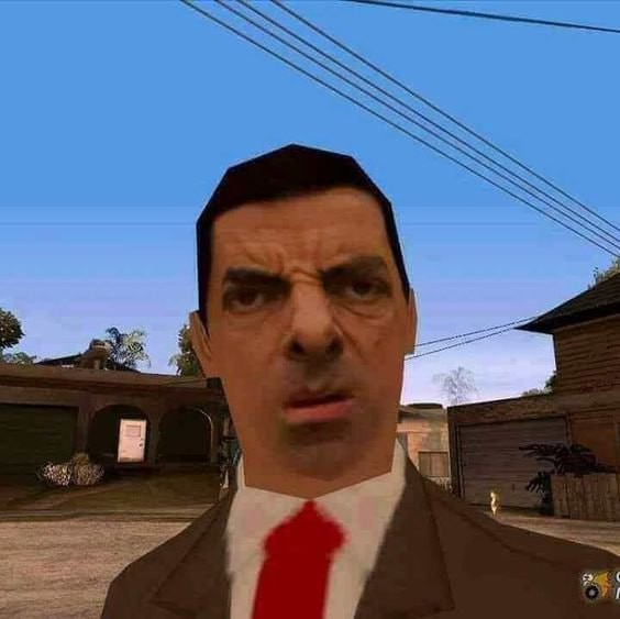 Create meme: Mr. Bean gta, Mr. bin gta, Mr. bean 