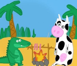 Create meme: peppa pig Mr dinosaur, peppa pig