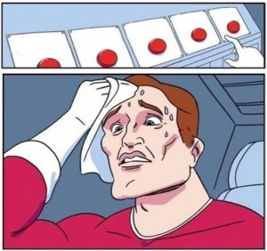 Create meme: hard choice meme, meme tough choice , two-button meme