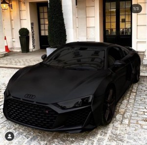 Create meme: black car, photo Audi black powerful, Audi matte black
