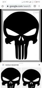 Create meme: stickers skull, punisher logo, skull silhouette