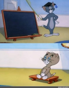 Create meme: Tom and Jerry , Tom and jerry lesson, Tom and jerry tom is a teacher