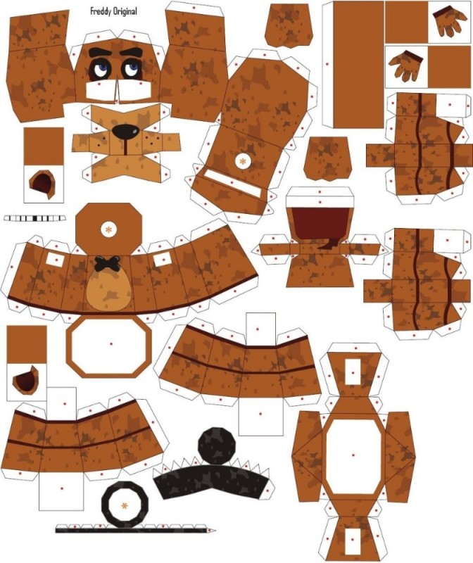 Create meme: fnaf made of paper, fnaf freddy paper figurines, papercraft freddy's mask