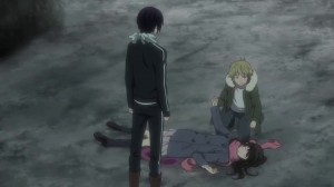 Create meme: nabari no ou anime, a homeless God yato and Nora, barakamon