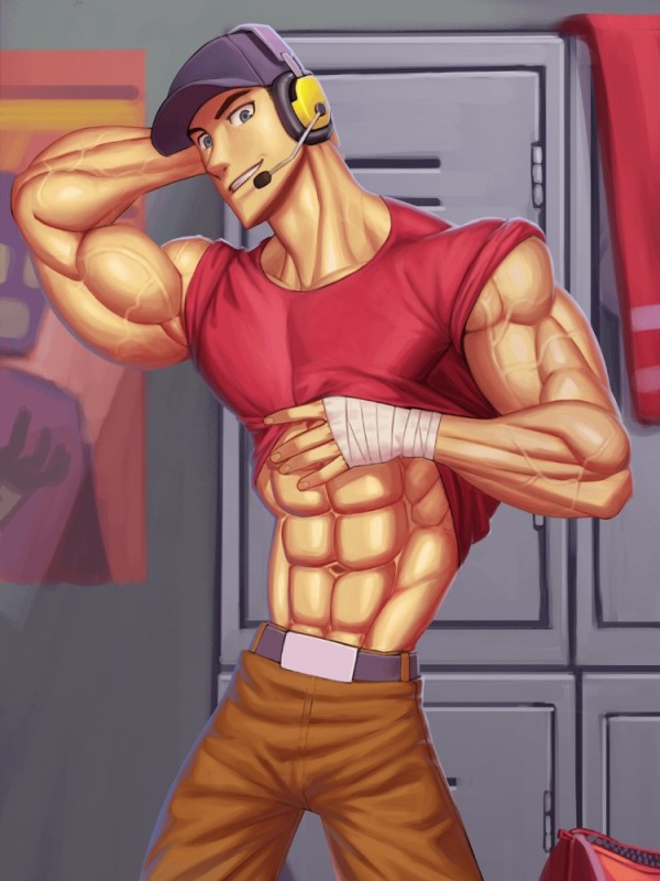 Create meme: buff scout tf2, mge brother, terry bogard