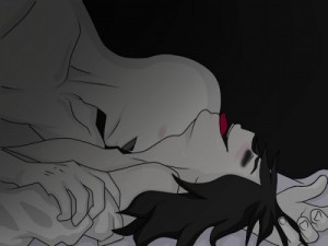 Create meme: creepypasta yaoi, anime, KISS ME