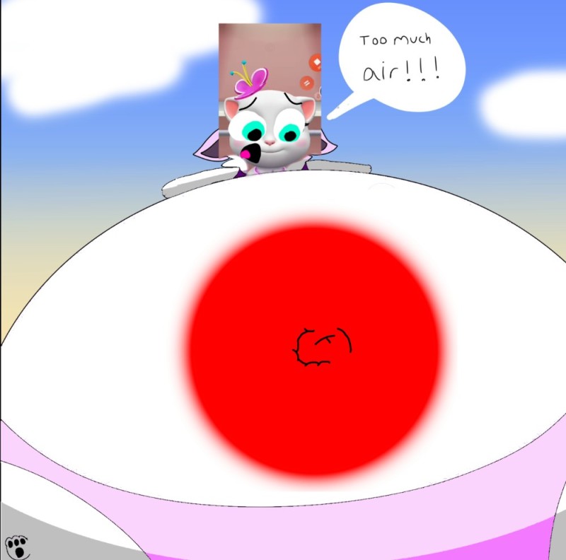 Create meme: my talking angela 2, Fat Angela, mangle belly inflation