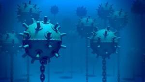 Создать мем: marine underwater mine, подводные мины, морская мина под водой