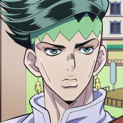 Create meme: jojo's bizarre adventure, rohan kishibe