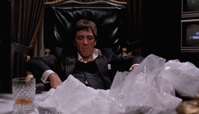 Create meme: al Pacino Scarface, cocaine, Scarface 