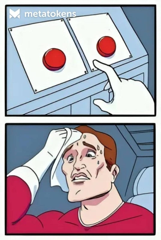 Create meme: meme is a difficult choice, hard choice meme, two buttons meme template