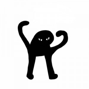 Create meme: fun prints, the cat pattern, black cat Hey