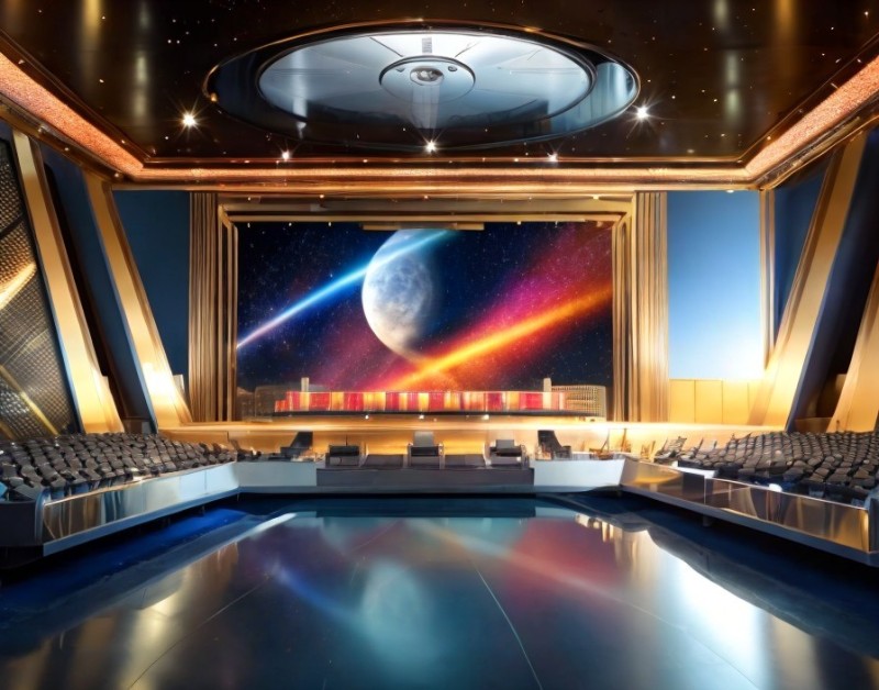 Create meme: modern space, space interior, the great hall of the planetarium