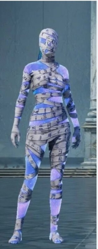 Create meme: the blue mummy pubg mobile, The new mummy in the pub, golden mummy pubg skin