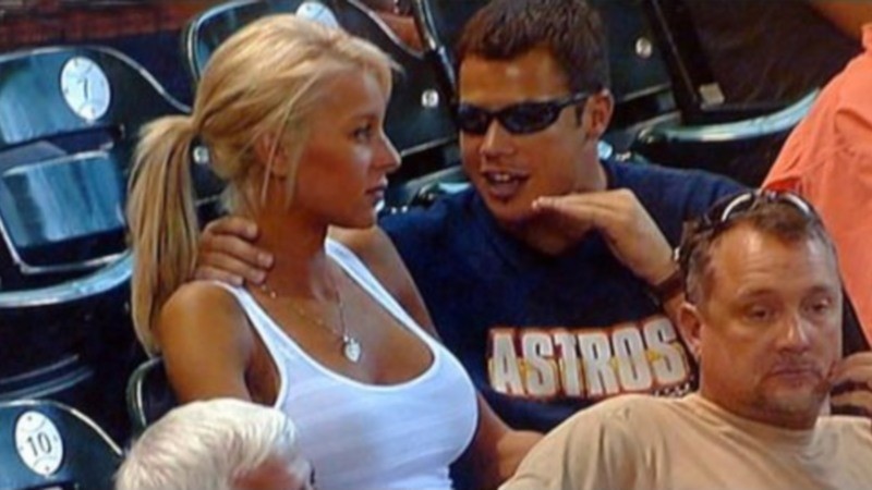 Create meme: Anna Sergeevna Kournikova, Enrique Iglesias and Anna kournikova, meme guy explains to a girl at the stadium