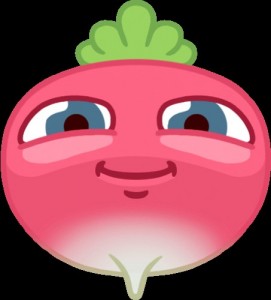 Create meme: stickers fruktovoschi, Radishes